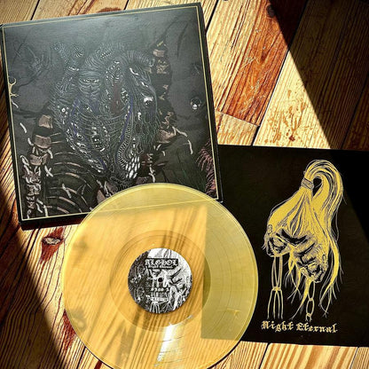 ALGHOL "Night Eternal" vinyl LP, gold vinyl with printed jacket and insert