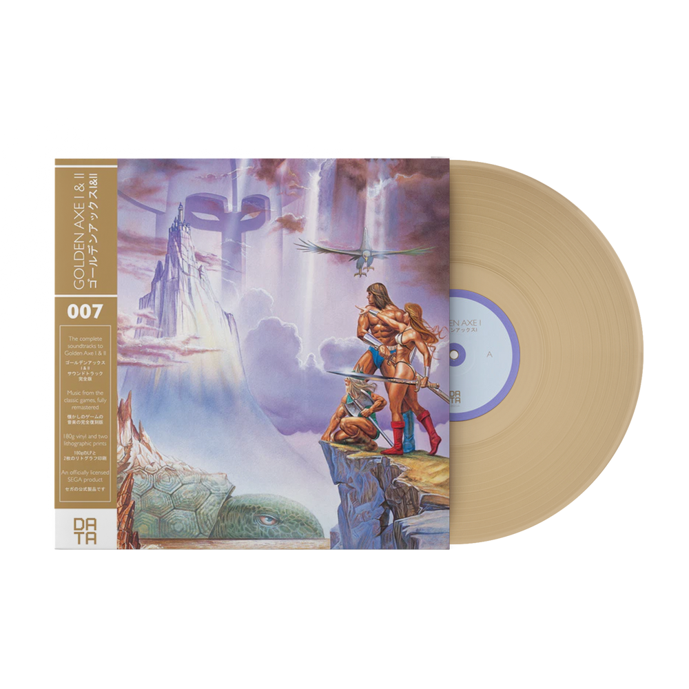 GOLDEN AXE I & II Video Game Soundtrack vinyl LP, jacket with gold vinyl and OBI strip