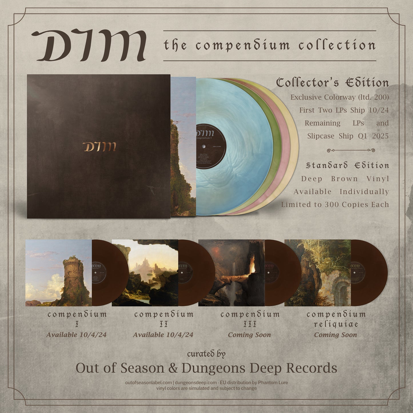 DIM "Compendium Collection" 4xLP Deluxe Box Set (limited color / 200 w/ DL)