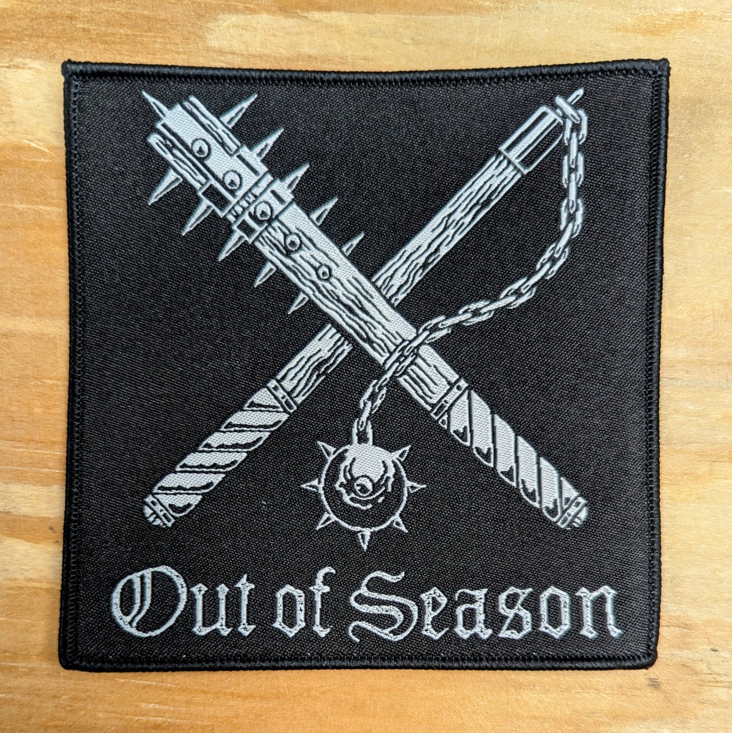 OUT OF SEASON Logo+Text Square Patch