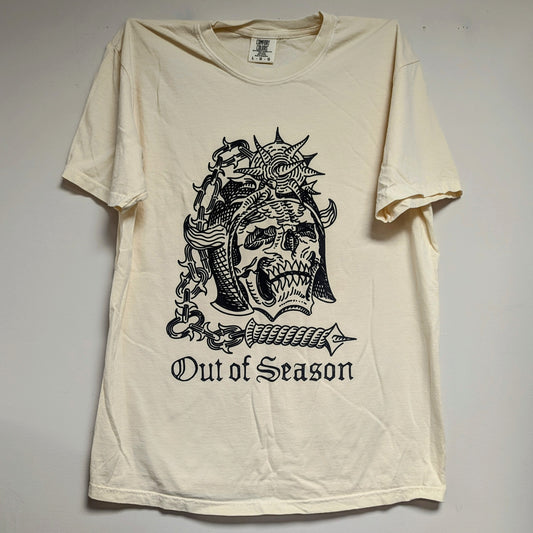 OUT OF SEASON "Skull N' Flail" T-Shirt [Natural or Brown] (Comfort Colors)