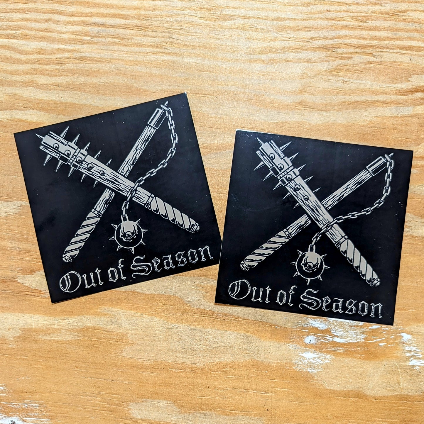 OUT OF SEASON 4 inch stickers (set of 4)