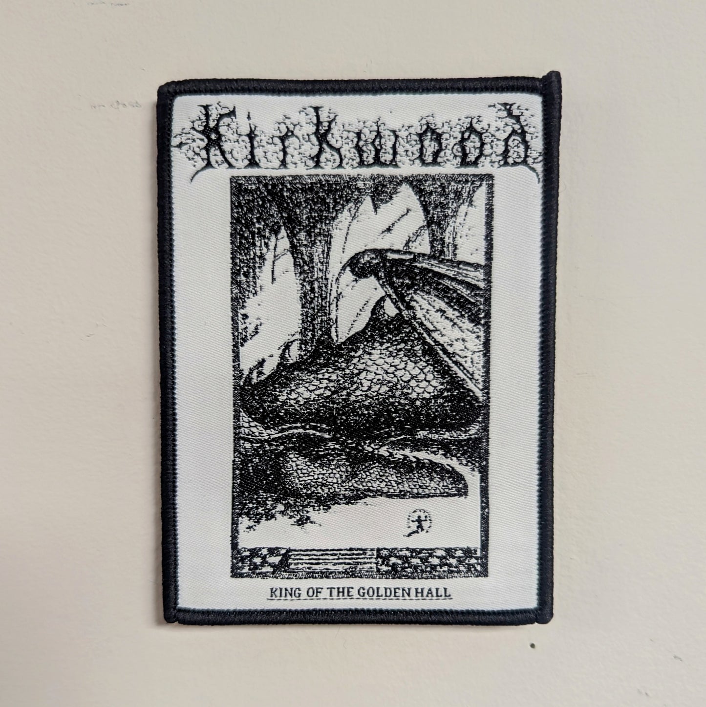 JIM KIRKWOOD "King of the Golden Hall" woven patch (White or Black)