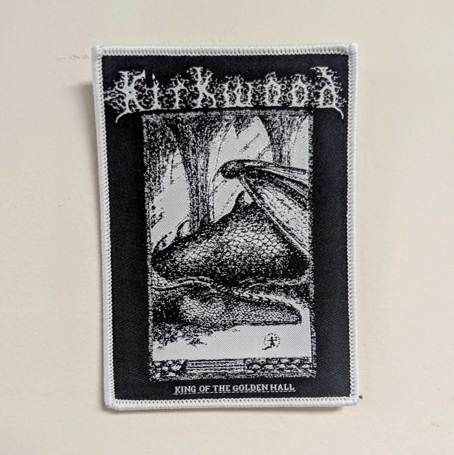 JIM KIRKWOOD "King of the Golden Hall" woven patch (White or Black)