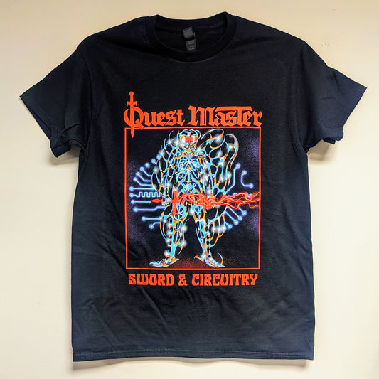 QUEST MASTER "Sword and Circuitry" T-Shirt [BLACK]