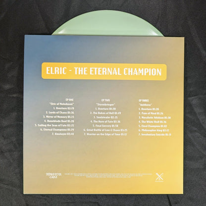 Elric The Eternal Champion vinyl record, green vinyl with jacket, back