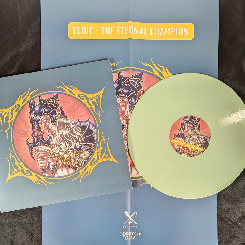 Elric The Eternal Champion vinyl record, green vinyl with poster