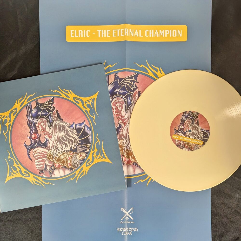 Elric The Eternal Champion vinyl record, yellow vinyl with poster