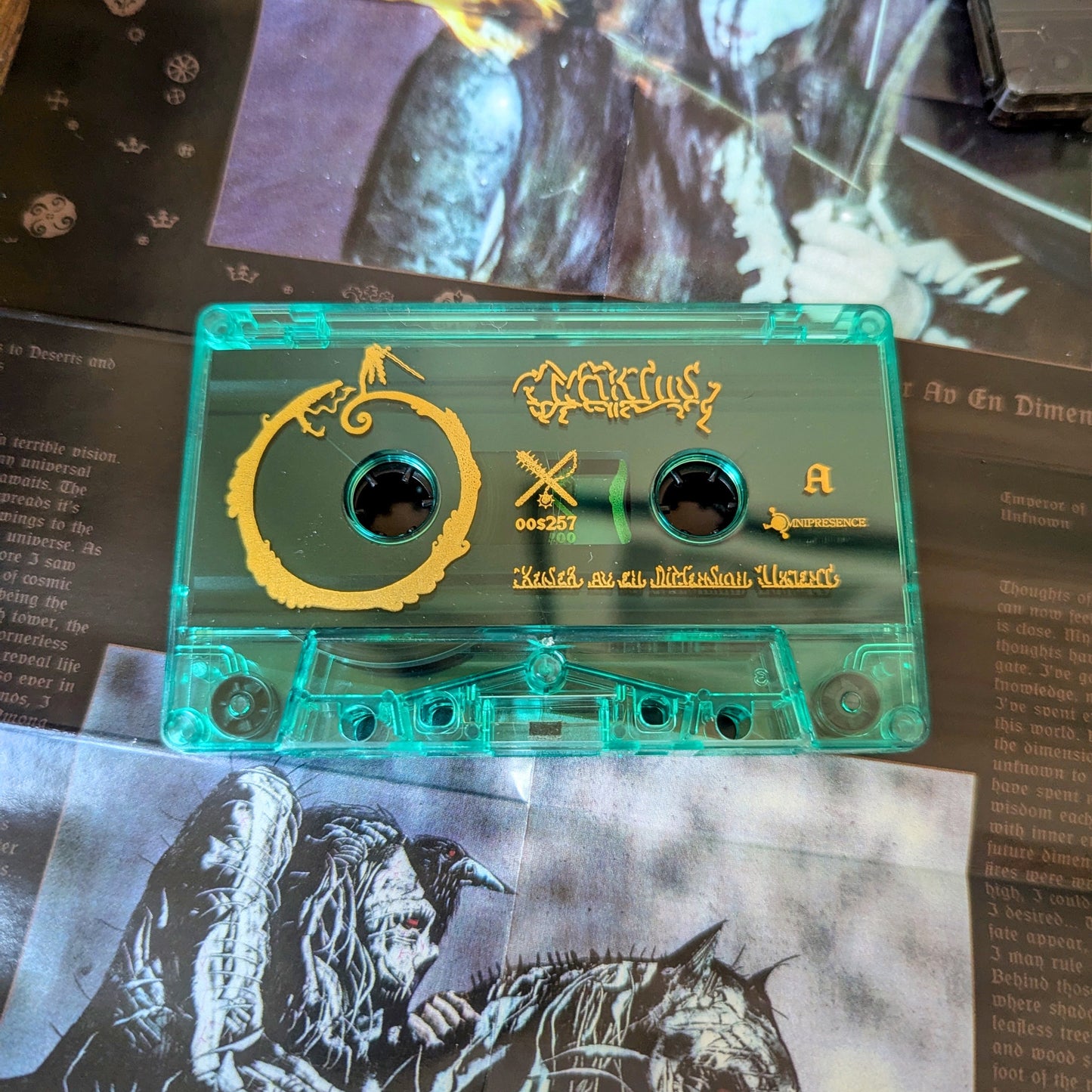 MORTIIS "Keiser Av En Dimension Ukjent" cassette tape (2 color options, huge fold-out insert)