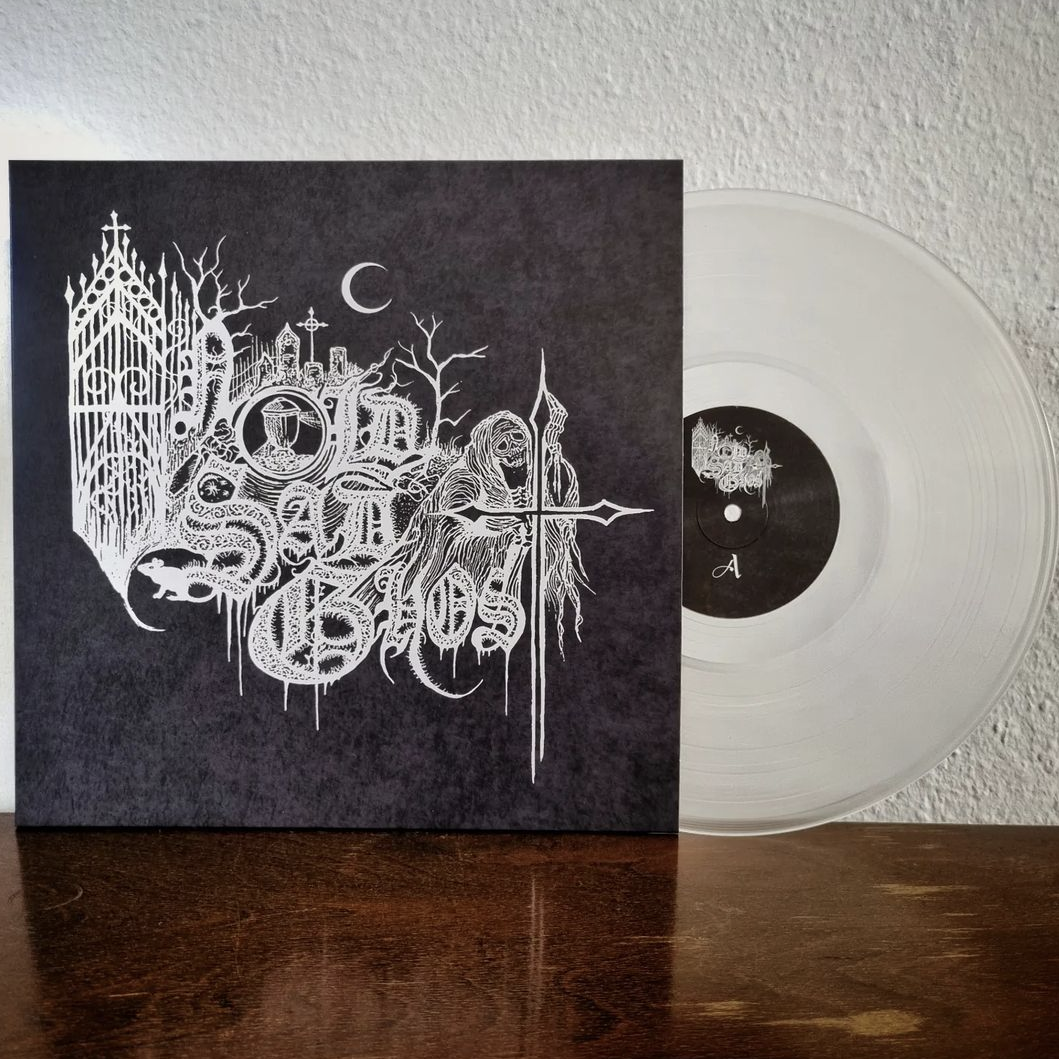 An Old Sad Ghost vinyl LP, clear vinyl with printed jacket, detail