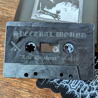 SPECTRAL WOUND "Live Decadence 16.03.18" Cassette Tape (in album case w/ logo patch)