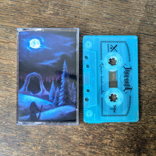 JÄÄPORTIT "Kauan Koskematon" Cassette Tape, blue ice shell with Norelco case and printed j-card