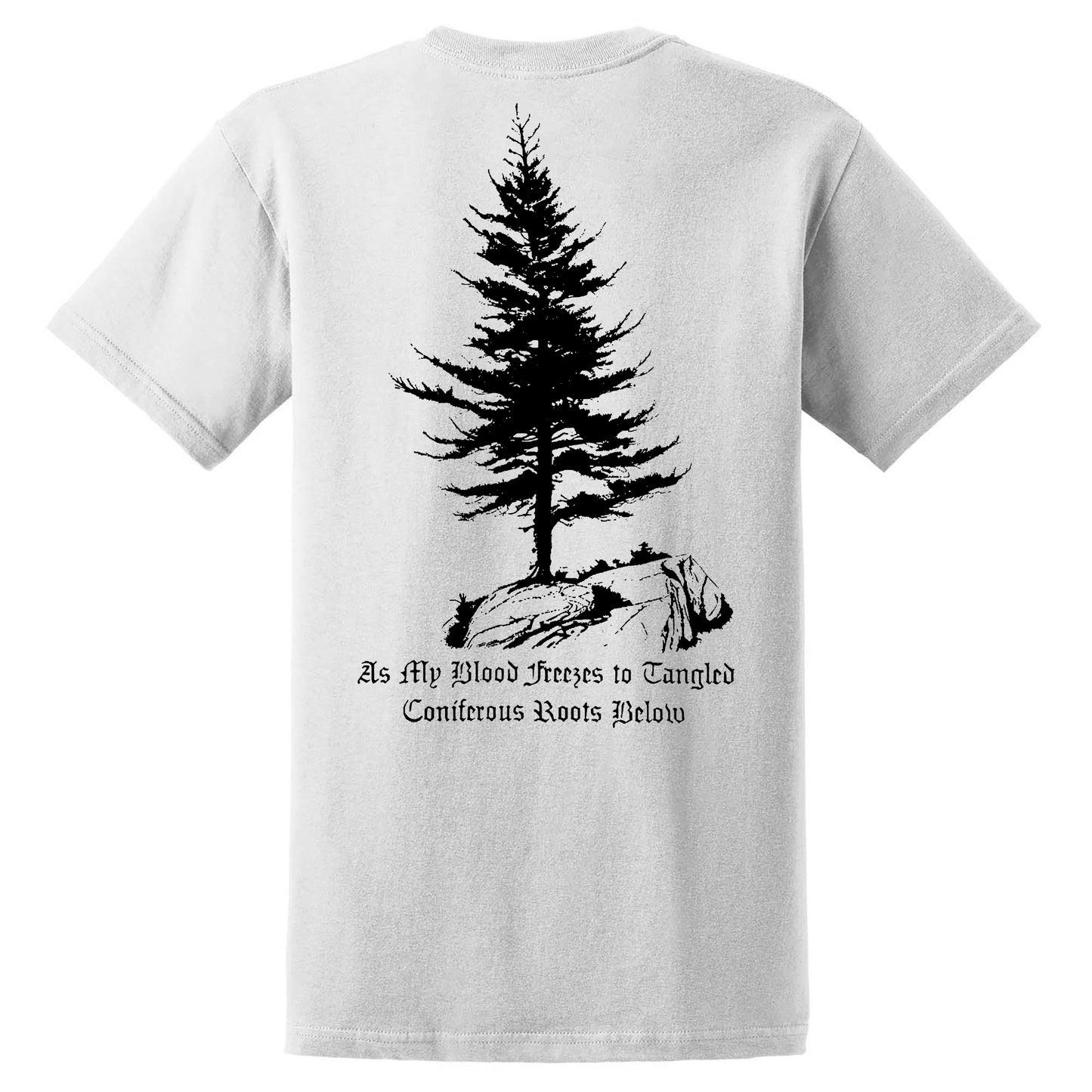 CONIFEROUS MYST "Lost Mountain Pathways" 2-sided T-shirt [WHITE]