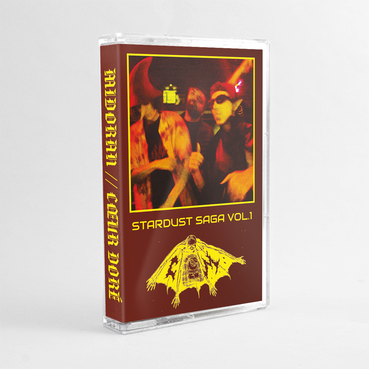 MIDORAN / COEUR DORE "Stardust Saga Vol.1" split Cassette Tape, printed j-card in clear Norelco case