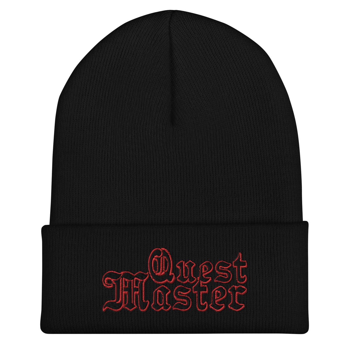 QUEST MASTER Beanie Winter Hat RED/BLACK (Ships Separately)