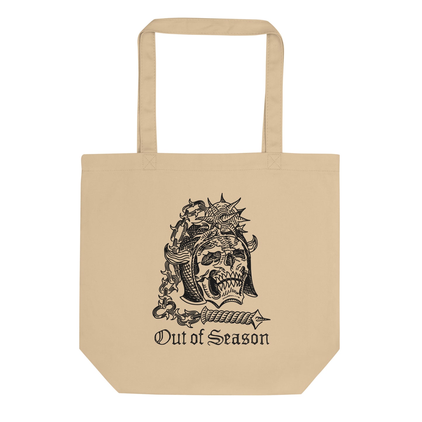 OUT OF SEASON "Skull N' Flail" Organic Cotton Eco Tote Bag *EU / UK / World*