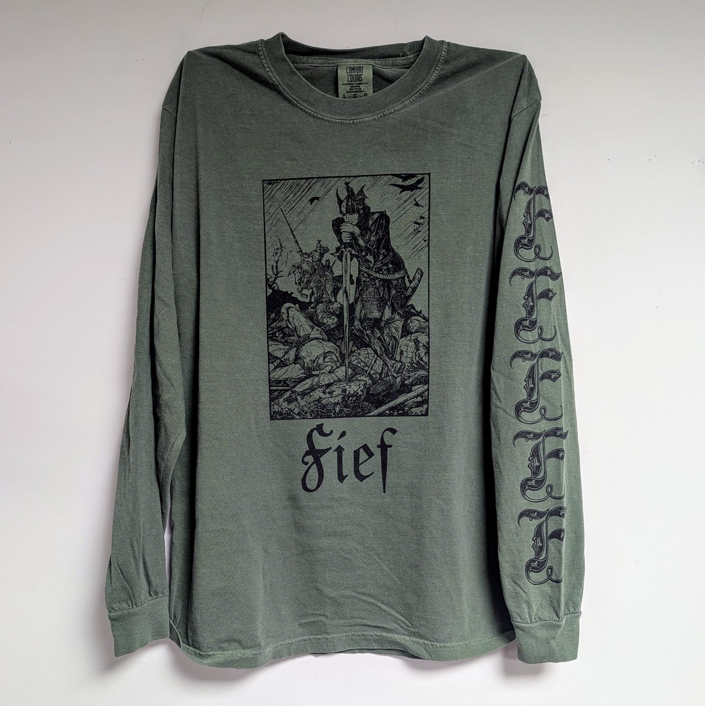 FIEF  "III+IV" Long Sleeve Shirt (Army Green - Gildan or Comfort Colors)