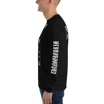 Thangorodrim long sleeve, mockup of left sleeve with logo printed