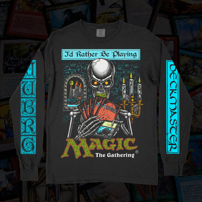 MTG "I'd Rather Be Playing" Long Sleeve Shirt [BLACK] (Comfort Colors)