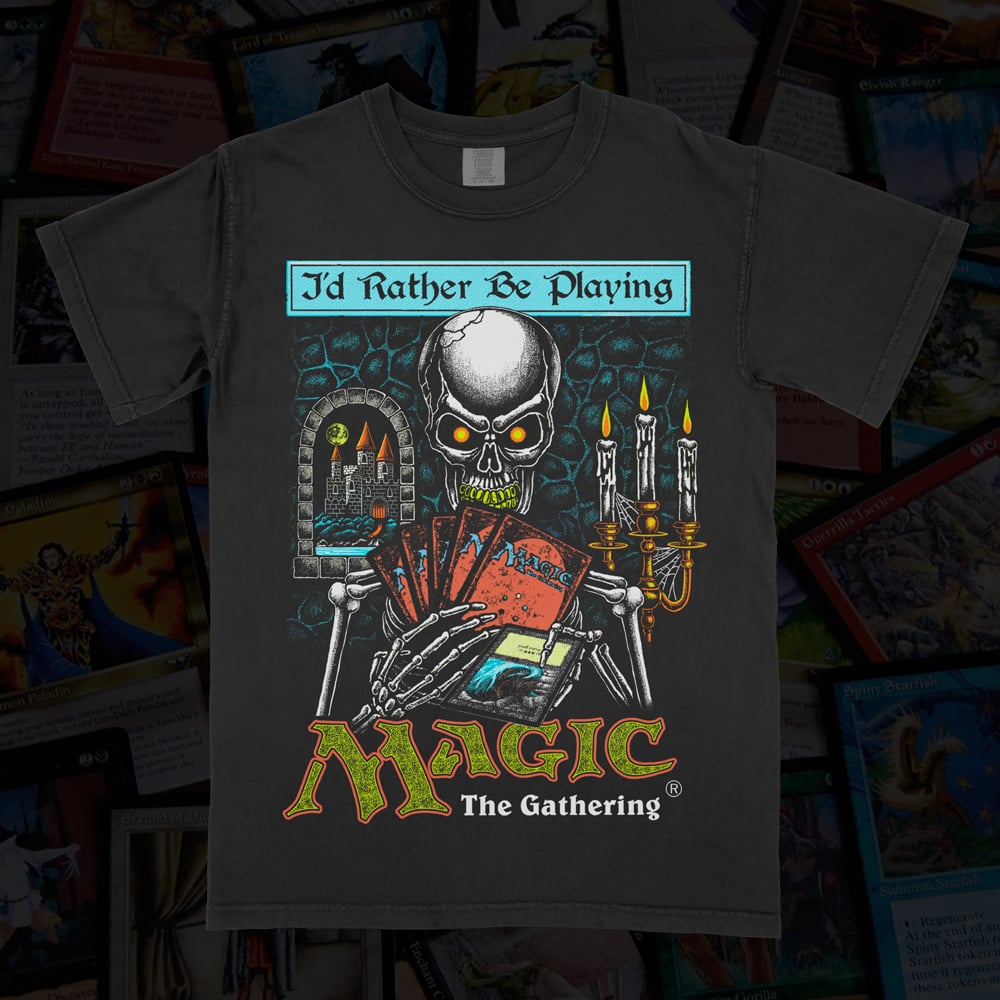 MTG "I'd Rather Be Playing" T-Shirt [BLACK] (Comfort Colors)