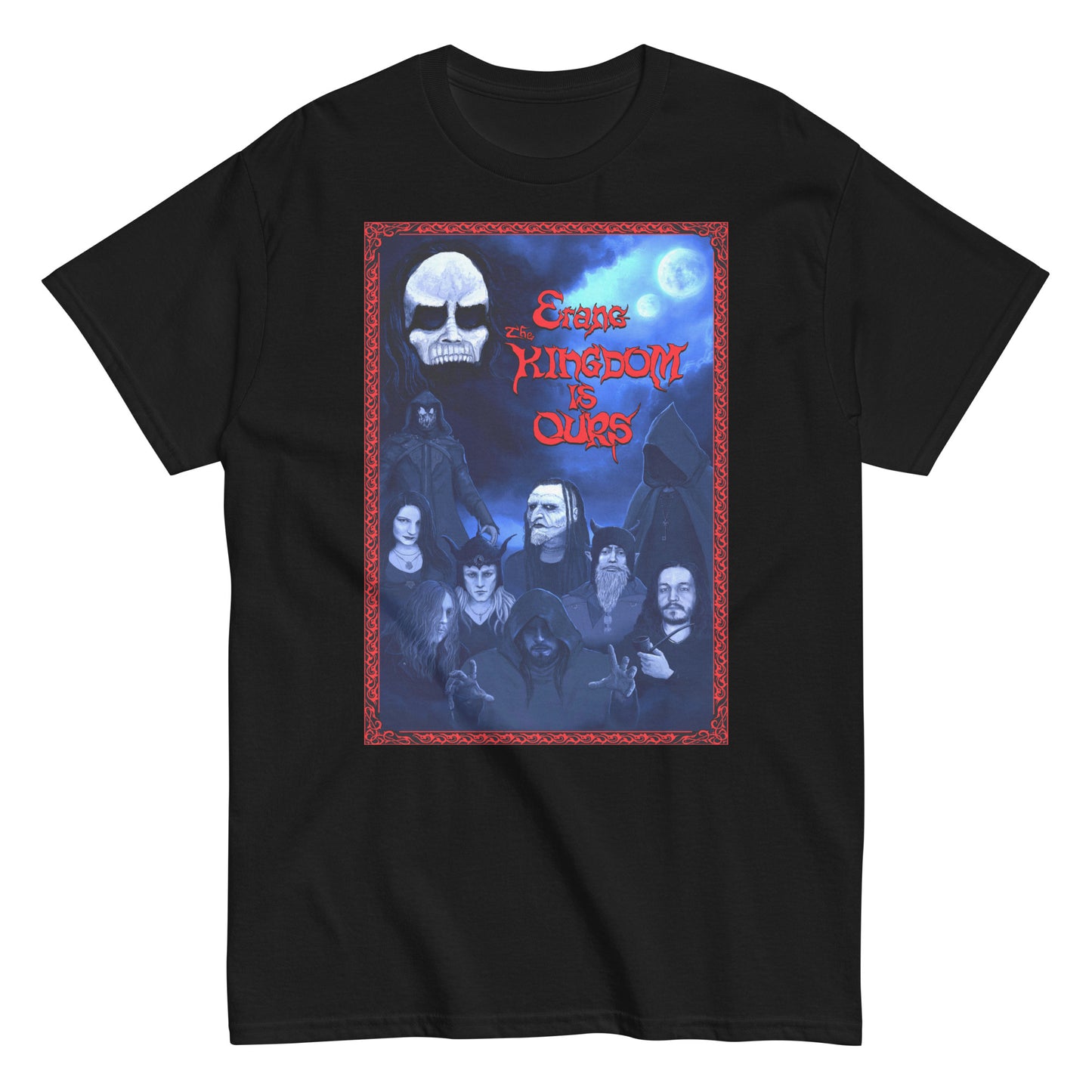 Erang The Kingdom is Ours T-shirt, fellowship, album artwork, multicolor on black shirt