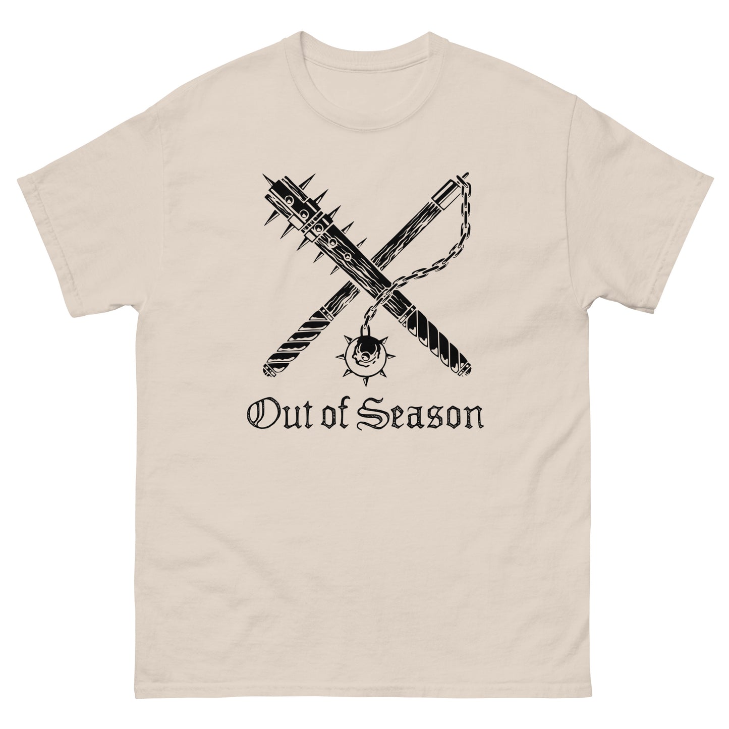 OUT OF SEASON "NEDSM" T-Shirt (Gildan) *EU / UK / WORLD* (Natural / Military / Charcoal / Brown)