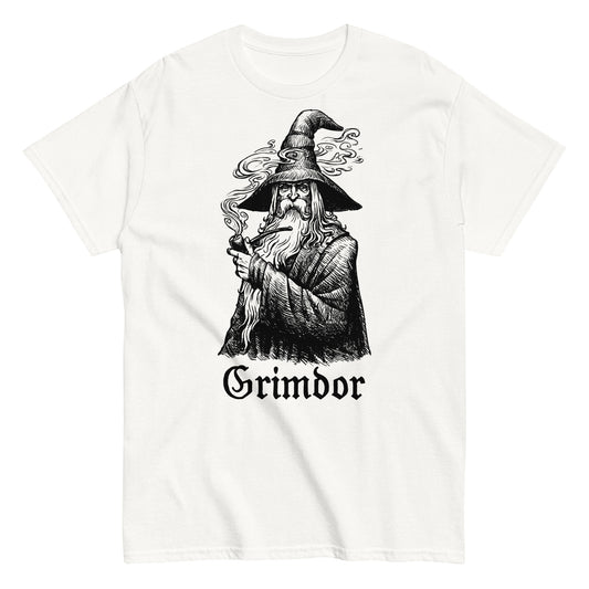 Grimdor Tharkun T-shirt, white shirt with black print