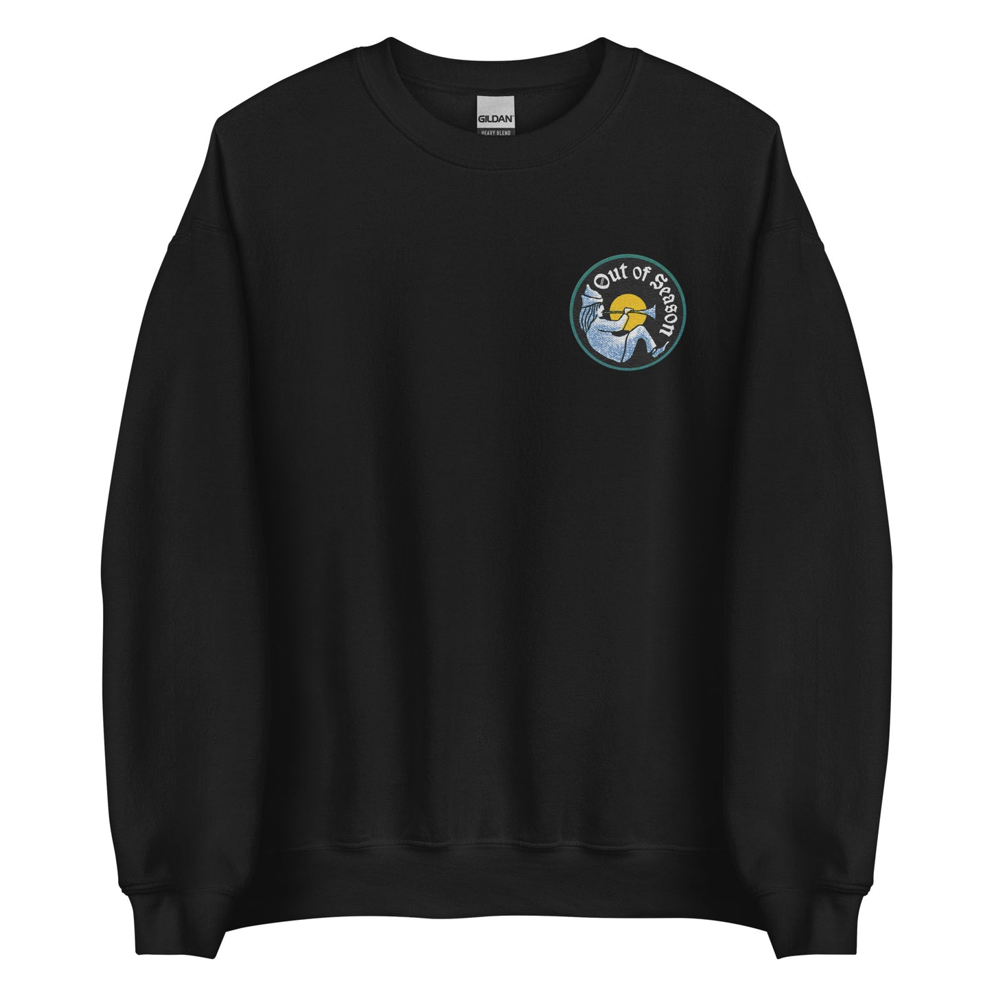 OUT OF SEASON Embroidered Bard Logo Crewneck Dad Sweatshirt