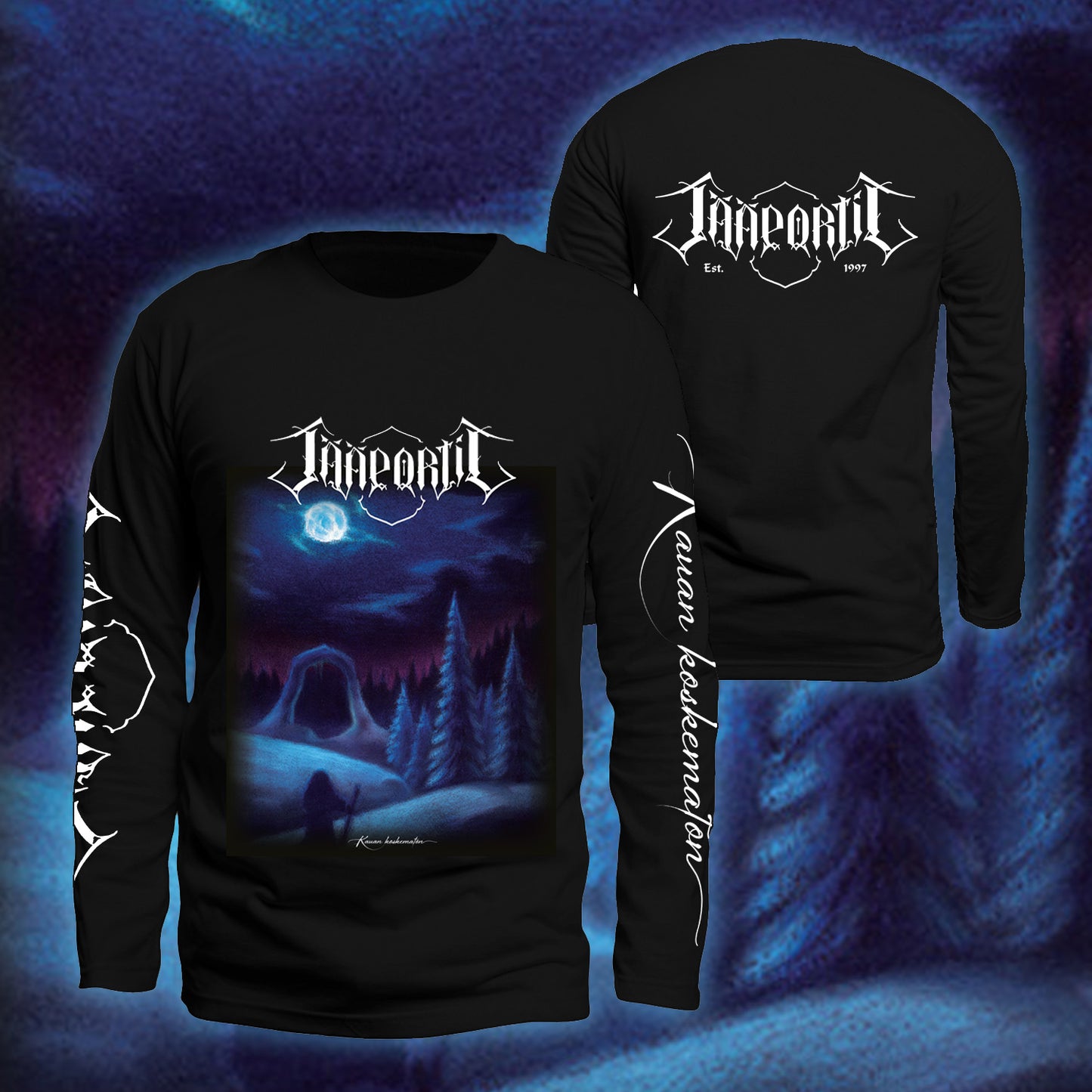 JÄÄPORTIT "Kauan Koskematon" Long Sleeve Shirt [BLACK] (Jaaportit)